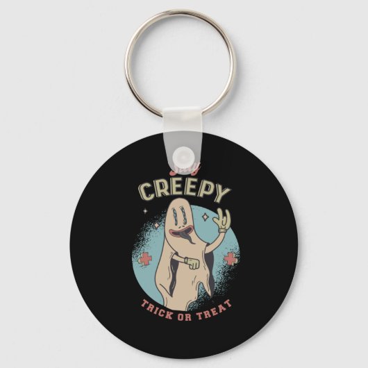 Porte-clés Conception de citation de fantôme d'Halloween (Recto)