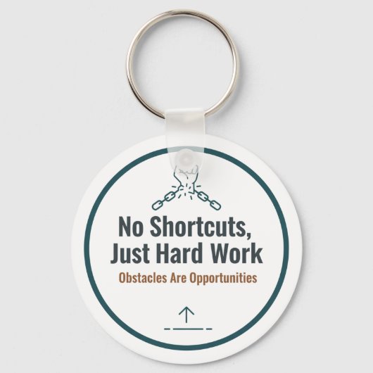 Porte-clés Conception de citation de travail acharné motivati (Recto)