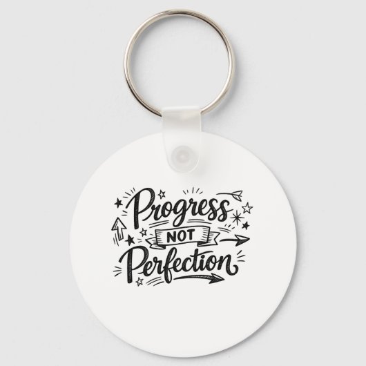 Porte-clés Conception de citation motivationnelle de progrès  (Recto)