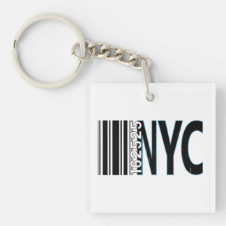 Porte-clés Conception de code à barres New York City 1625