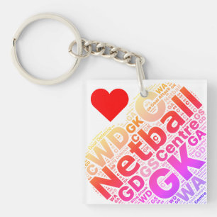 Porte-clés Conception de coeur de typographie de positions de