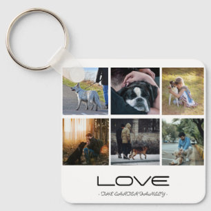 Porte-clés Conception de collage de portrait de famille Love