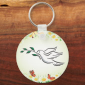 Porte-clés Conception de colombes (Recto)