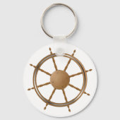 Porte-clés Conception de compas de roue de navire nautique vi (Verso)