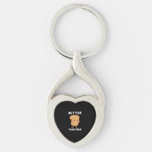 Porte-clés Conception de couple mignon beurre de cacahuète ge