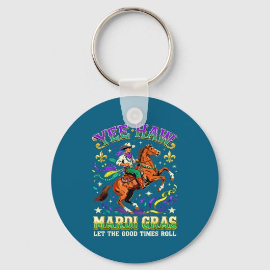 Porte-clés Conception de Cowboy de Carnaval de Cheval de Mard (Recto)