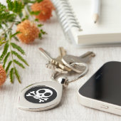 Porte-clés Conception de crâne de pirate (Côté )