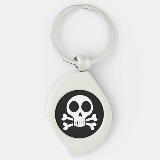 Porte-clés Conception de crâne de pirate (Devant)