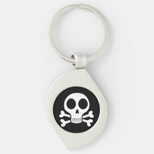 Porte-clés Conception de crâne de pirate (Devant)