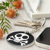 Porte-clés Conception de crâne de pirate (Devant Droit)