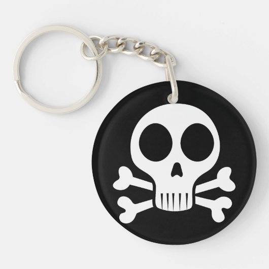 Porte-clés Conception de crâne de pirate (Devant)