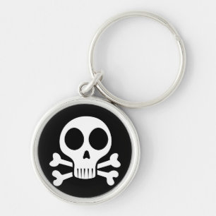 Porte-clés Conception de crâne de pirate