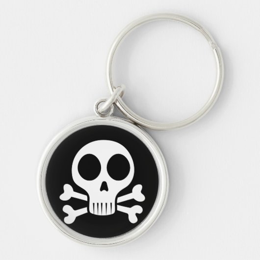 Porte-clés Conception de crâne de pirate (Devant)