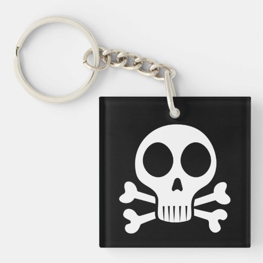 Porte-clés Conception de crâne de pirate (Devant)