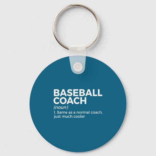 Porte-clés Conception de définition d'entraîneur de baseball (Recto)