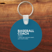 Porte-clés Conception de définition d'entraîneur de baseball (Recto)