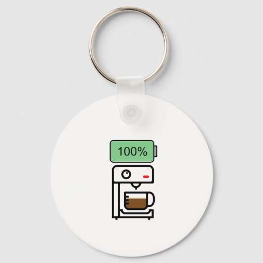 Porte-clés Conception de dépendance au café (Recto)