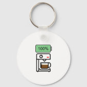 Porte-clés Conception de dépendance au café (Verso)