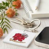 Porte-clés Conception de dés barbares (Devant Droit)