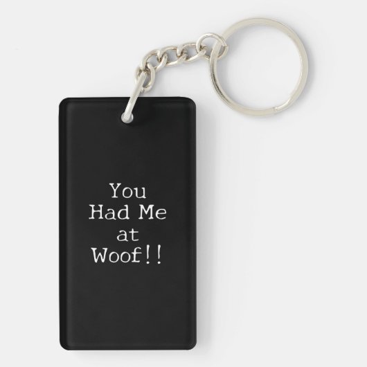 Porte-clés Conception de design simple pour l'amour des chien (Dos)