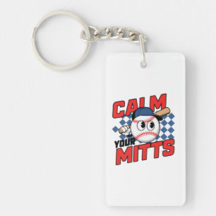 Porte-clés Conception de dessin animé de baseball Calmez Vos