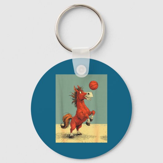 Porte-clés Conception de dessin animé de basket-ball drôle de (Recto)