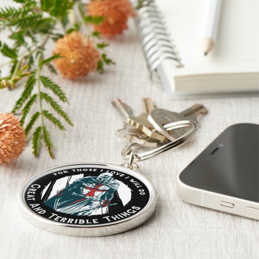 Porte-clés Conception de devis de Chevalier brave (Côté)