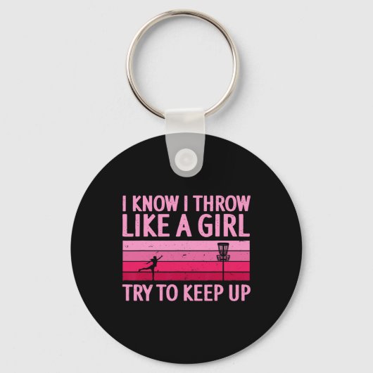 Porte-clés Conception de disque de golf cool pour femmes Fill (Recto)
