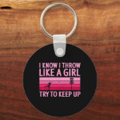 Porte-clés Conception de disque de golf cool pour femmes Fill (Recto)