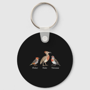 Porte-clés Conception de Dodo Mésange anti Trump observateur