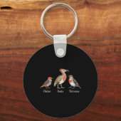 Porte-clés Conception de Dodo mésange observateur d'oiseaux a (Recto)