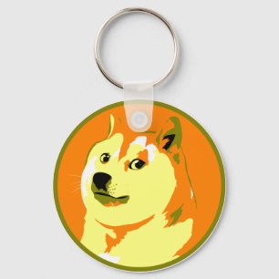 Porte-clés Conception de dogecoin d'art de bruit