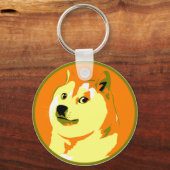 Porte-clés Conception de dogecoin Pop Art (Recto)