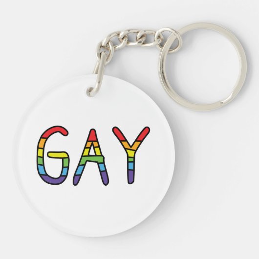 Porte-clés Conception de Doodle Gay (Dos)