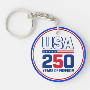 Porte-clés Conception de drapeau patriotique USA 250 ans de l
