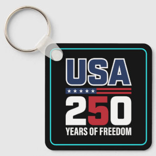 Porte-clés Conception de drapeau patriotique USA 250 ans de l