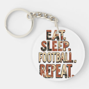 Porte-clés Conception de fan de football vintage Graphique