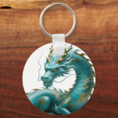 Porte-clés Conception de fantasy artistique de dragon vert do (Verso)