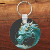 Porte-clés Conception de fantasy artistique de dragon vert do (Recto)