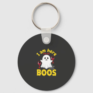 Porte-clés Conception de fantôme de vin d'Halloween Boos