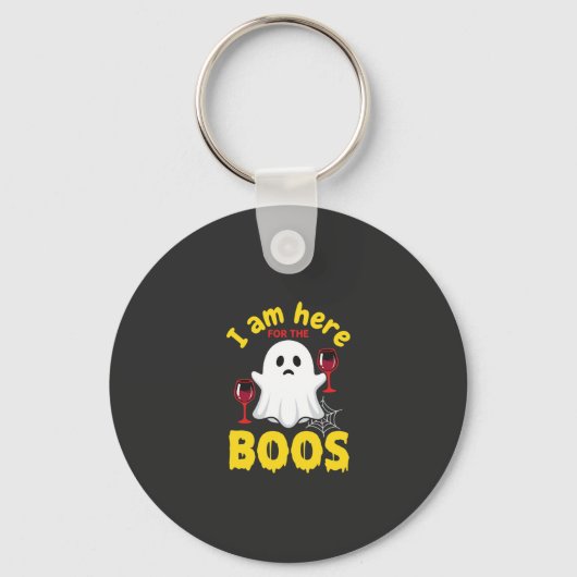 Porte-clés Conception de fantôme de vin d'Halloween Boos (Recto)