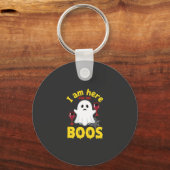 Porte-clés Conception de fantôme de vin d'Halloween Boos (Recto)
