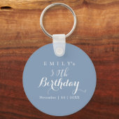 Porte-clés Conception de fête d'anniversaire en typographie m (Verso)