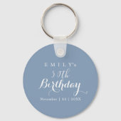 Porte-clés Conception de fête d'anniversaire en typographie m (Verso)