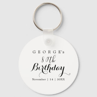 Porte-clés Conception de fête d'anniversaire en typographie m