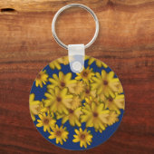 Porte-clés conception de fleurs jaune32 (Recto)