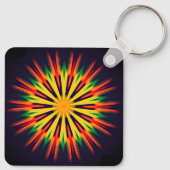 Porte-clés Conception de fleurs kaléidoscope-21855 (Dos)