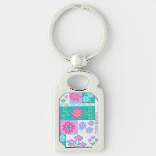 Porte-clés Conception de fleurs vibrantes en fleurs