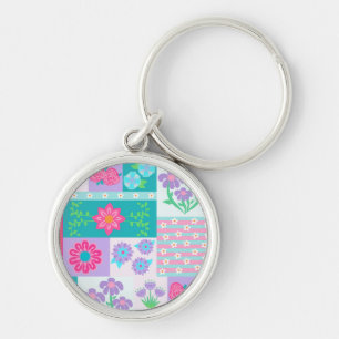 Porte-clés Conception de fleurs vibrantes en fleurs