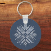 Porte-clés conception de flocon de neige de la croix de Noël (Recto)